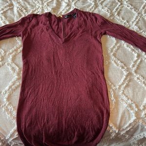 Tunic top with zipper back